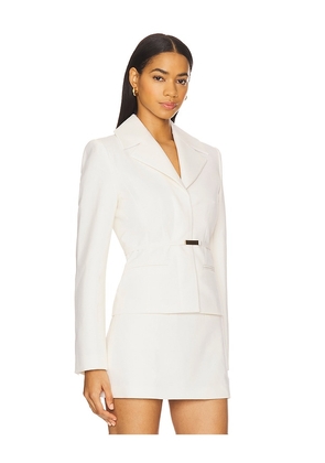 L'Academie Rin Jacket in White. Size M. Also in XS, S, XL.