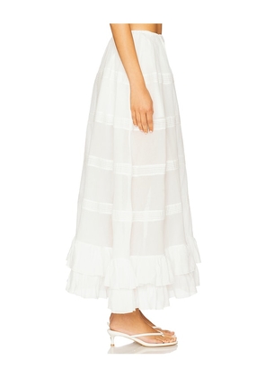 Mirror Palais Mirage Bustle Skirt in Ivory in Ivory. Size M. Also in L, S, XS.