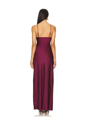 LIONESS x REVOLVE About A Girl Maxi Dress in Wine. Size M. Also in L, XL, XXL.