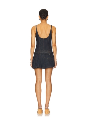 LIONESS x REVOLVE Biker Mini Dress in Blue. Size M. Also in XS, S, L.