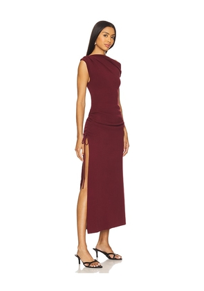 LIONESS x REVOLVE Original Sin Dress in Wine. Size M. Also in XS, S, XL.