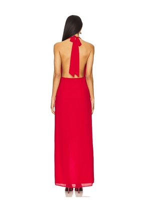 MORE TO COME Estrella Maxi Dress in Red. Size M. Also in XS, XXS.