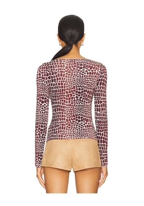 Miaou Amelia Top in Chocolate. Size M. Also in XS, S, L, XL.