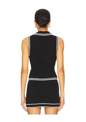 Lovers and Friends Azariah Knit Vest in White, black. Size S. Also in M.
