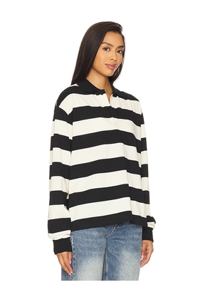 LIONESS Nautica Jersey in Black,Cream. Size S. Also in XS, M.