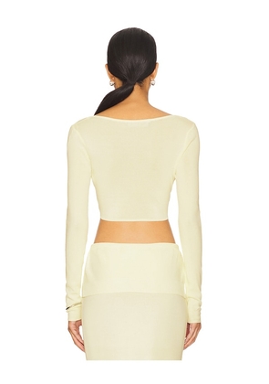 LIONESS Amour Crop Top in Lemon. Size M. Also in L, XL.