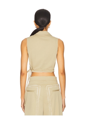 OSIS STUDIO Rachel Vest in Sage. Size M. Also in S, L, XL.