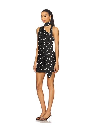 Line & Dot Gloss Scarf Mini Dress in Black. Size M. Also in S, XS, L, XL.
