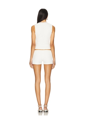 MORE TO COME Pamila Short Set in White. Size M. Also in S, L, XL.