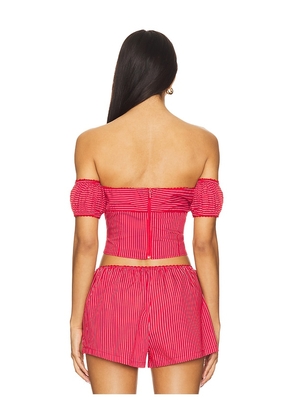 MORE TO COME Mazzie Off Shoulder Top in Red. Size M. Also in L, XL.