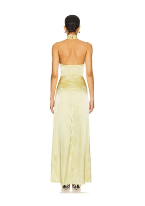 MORE TO COME Darcey Maxi Dress in Yellow. Size XS. Also in XXS, S, L, XL.