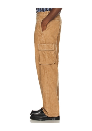 Le PÃ¨re Peek-A-Boo Denim Trouser in Tan. Size 34. Also in 36.
