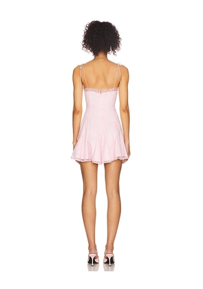 MAJORELLE Salma Mini Dress in Pink. Size M. Also in S, L, XL.