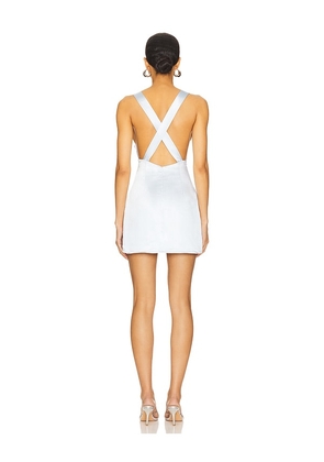 MORE TO COME Eliza Mini Dress in Baby Blue. Size M. Also in L, XL.