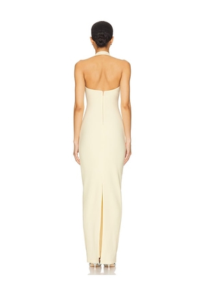 Nookie Natalia Halter Maxi Dress in Lemon. Size M. Also in XS, S, L, XL.