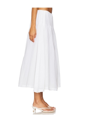 LPA Emmy Midi Skirt in White. Size M. Also in L, XL, XXS.