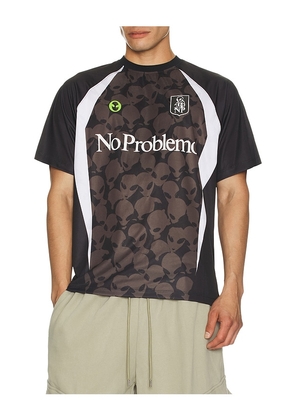 No Problemo Area 51 Football Shirt in Black. Size M. Also in S, L, XL/1X.