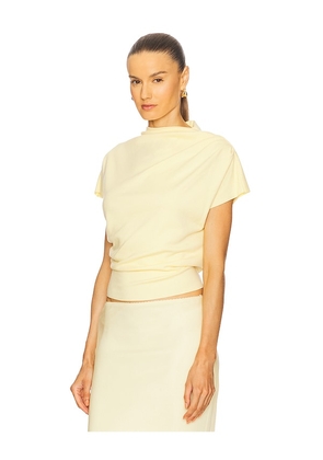 Line & Dot x REVOLVE Walker Draped Top in Lemon. Size M. Also in S, XS, L, XL.