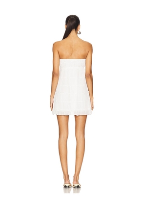 MORE TO COME Jess Mini Dress in White. Size M. Also in S, L, XL.