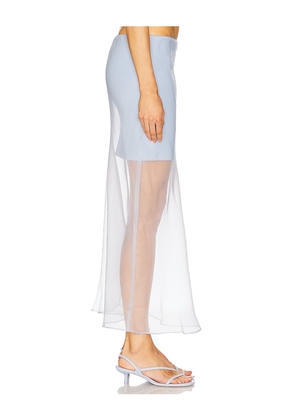 Line & Dot x REVOLVE Denman Midi Skirt in Baby Blue. Size L. Also in S, XS, M, XL.