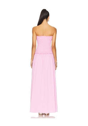 MORE TO COME Izabella Strapless Maxi Dress in Pink. Size M. Also in XS, L, XL.