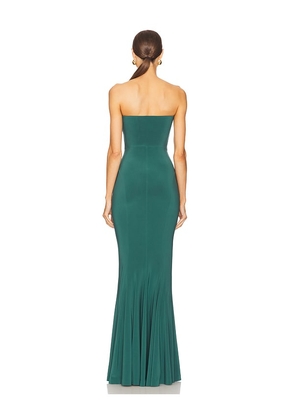 Norma Kamali x REVOLVE Strapless Fishtail Gown in Dark Green. Size M. Also in XXS, XS, S, L, XL.