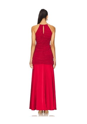 Mayle Vasquez Fluvial Long Dress in Red. Size L. Also in S, XS, M.
