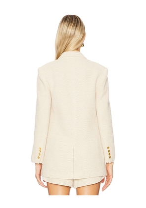 L'AGENCE Riva Knit Double Breasted Blazer in Ivory. Size 6. Also in 4.