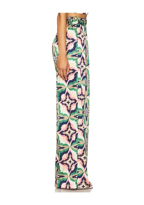 MISA Los Angeles Reshma Pant in Cream,Green. Size S. Also in XXS, XS.