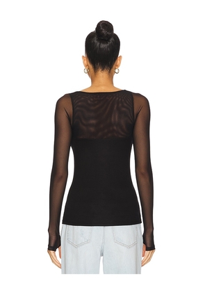 Michael Lauren Velo Knotted Neck Top in Black. Size L. Also in XS, S, M, XL.