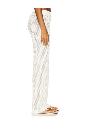 MINKPINK Kirra Pointelle Knit Pant in Ivory. Size XL. Also in L.