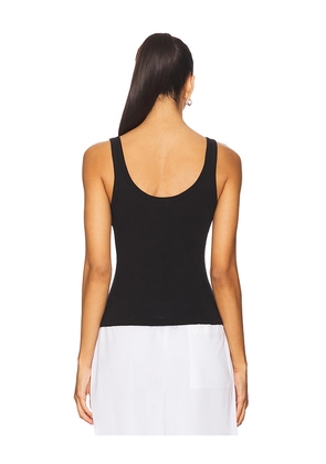 LESET Laura Scoop Neck Tank in Black. Size L. Also in XS, M, XL.