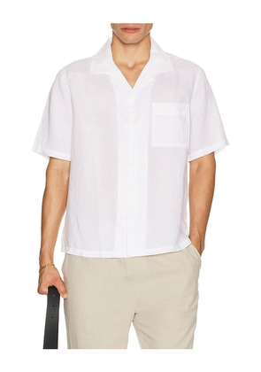 onia Air Linen Convertible Vacation Shirt in White. Size M. Also in L, XL/1X.