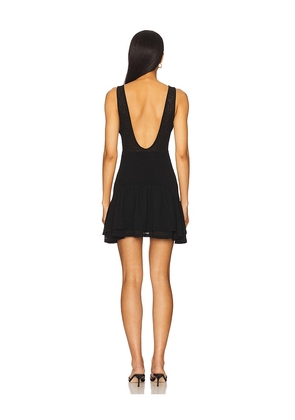 MORE TO COME Mila Ruffle Mini Dress in Black. Size L. Also in S, M.