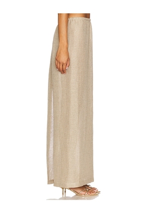 LESET Stella Maxi Skirt in Beige. Size M. Also in S, XS, XL.