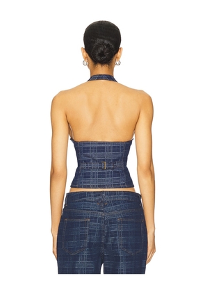 LIONESS Renewal Halter Top in Blue. Size M. Also in XS, S, L, XL.