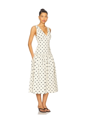 L'Academie Polina Midi Dress in Cream. Size M. Also in XXS.