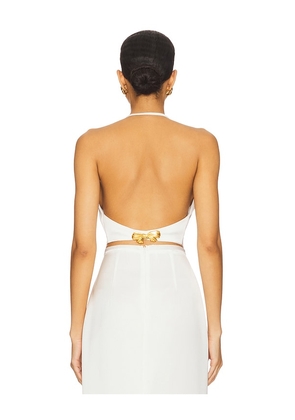 Milkwhite x REVOLVE Top With V Neckline in White. Size M. Also in S, XS.