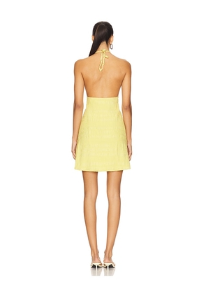 MORE TO COME Kindall Mini Dress in Lemon. Size M. Also in XXS, XS, S, L, XL.