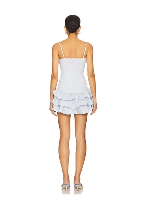 MAJORELLE Keegan Mini Dress in Baby Blue. Size M. Also in S, L.