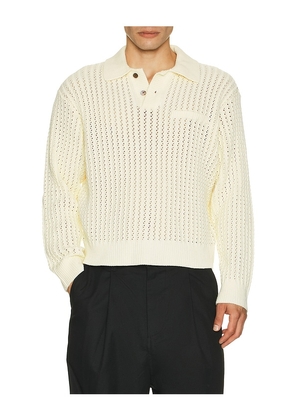 Obey Duane Sweater Polo in Cream. Size M. Also in L.
