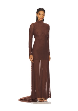 Mariandree Gaitan Michelle Dress in Chocolate. Size S. Also in XS.