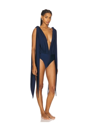 Mariandree Gaitan Valerie Bodysuit in Navy. Size M. Also in XS, S.
