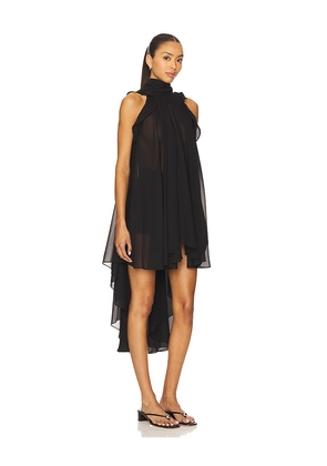 LA FUORI Gathered Halter Top in Black. Size S. Also in M.