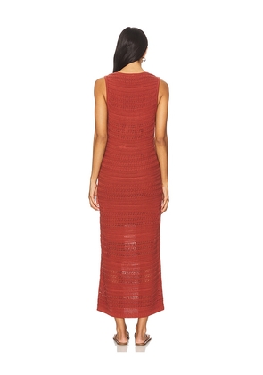 Nation Los Angeles Carrer Sweater Dress in Brick. Size M. Also in S, XS, L.