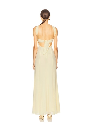 Michael Costello x REVOLVE Marie Gown in Lemon. Size M. Also in XS, S, L, XL.