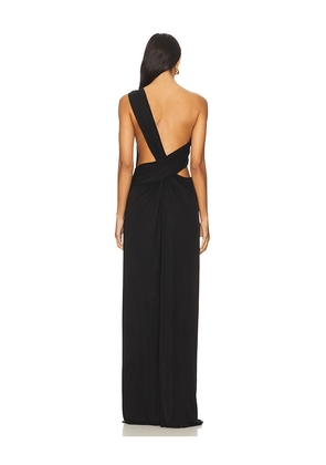 MISHA The Solstice Cupro Dress in Black. Size M. Also in L, XL.