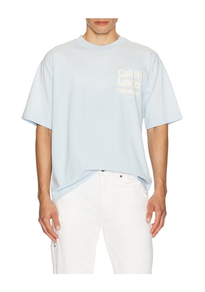 Market Call My Lawyer 3D Tee in Baby Blue. Size M. Also in L.