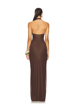 Maygel Coronel Conto Dress in Brown.