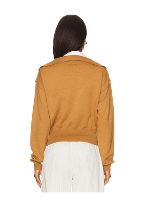 LIONESS Racquet Club Knit Polo in Tan. Size S. Also in XS.